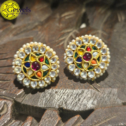 Gewels Aadhya Sparsha Navratna Studs