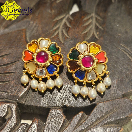 Gewels Nitya Jyoti Navratna Earrings