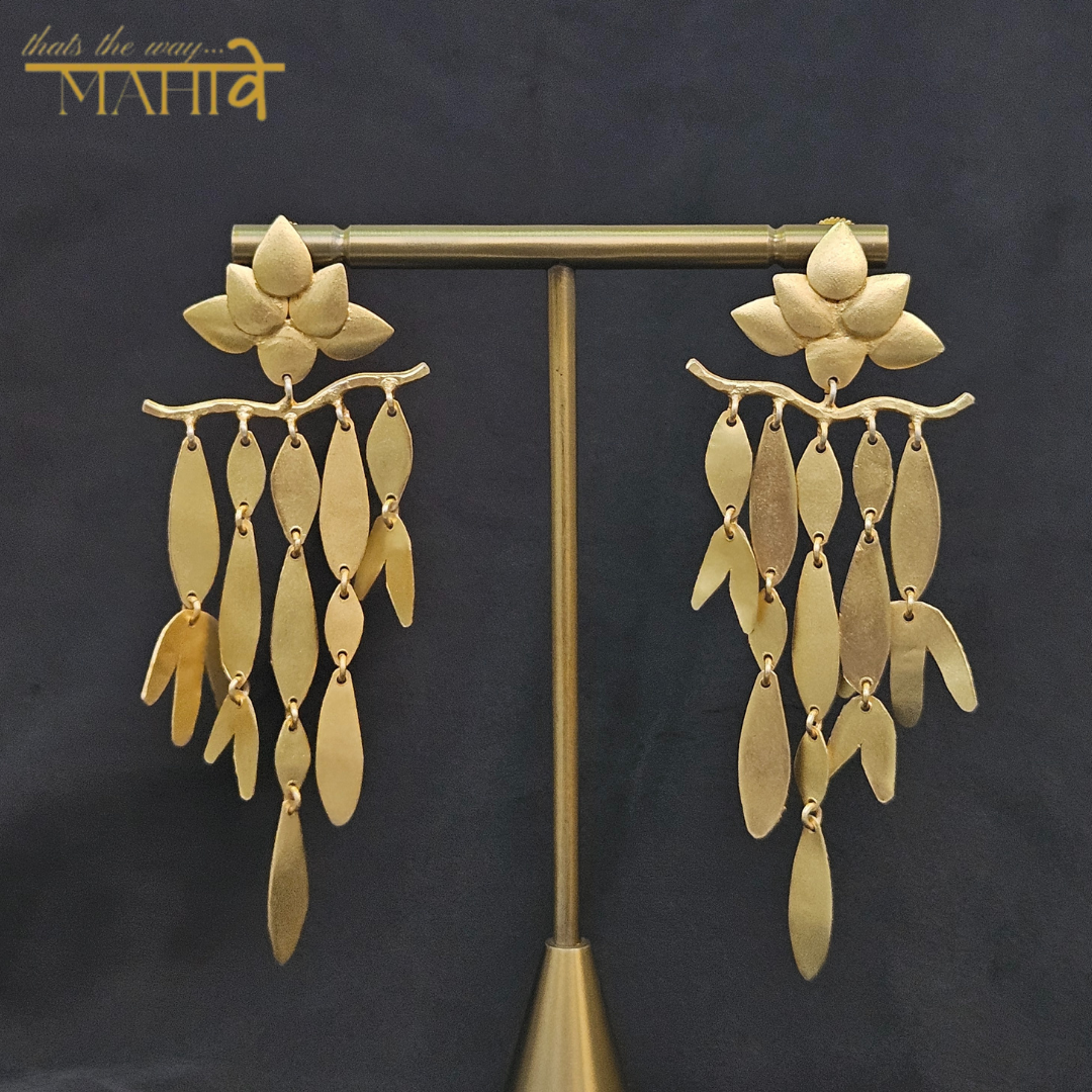 Gewels Prakruti Leaf Cascade Earrings