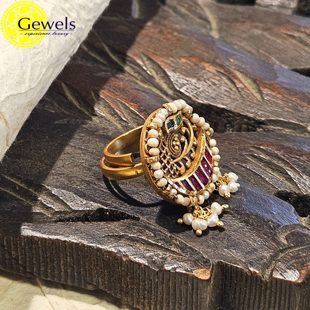 Gewela Arawali Rice Pearl Ring