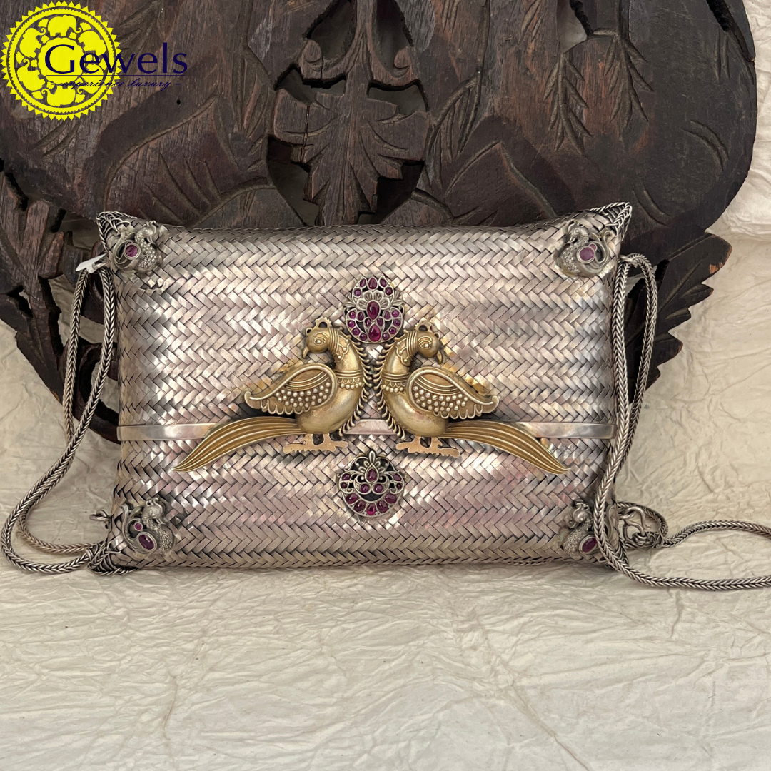 Gewels Sona paksh Silver Bag