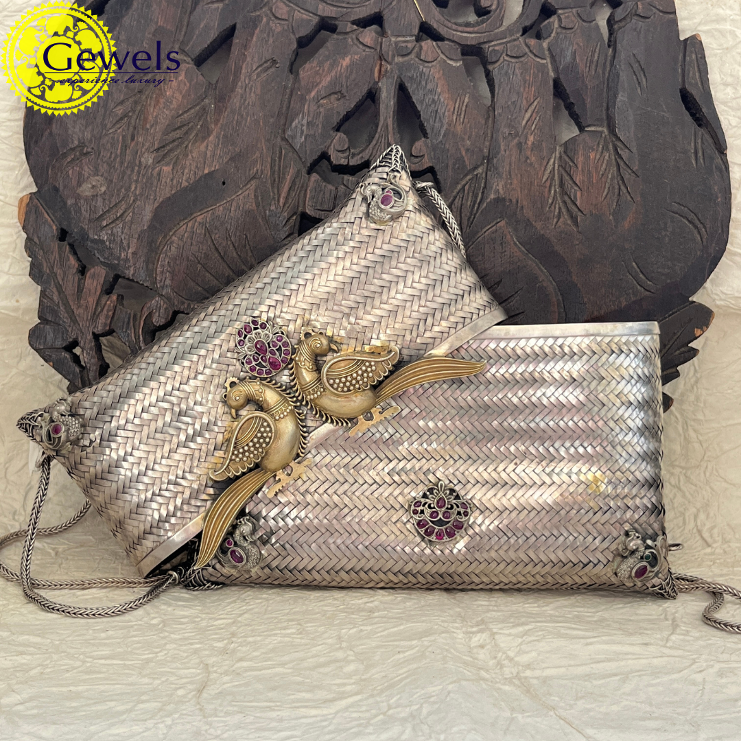 Gewels Sona paksh Silver Bag