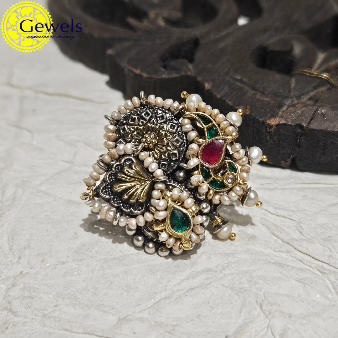 Gewels Silver Ladies Ring