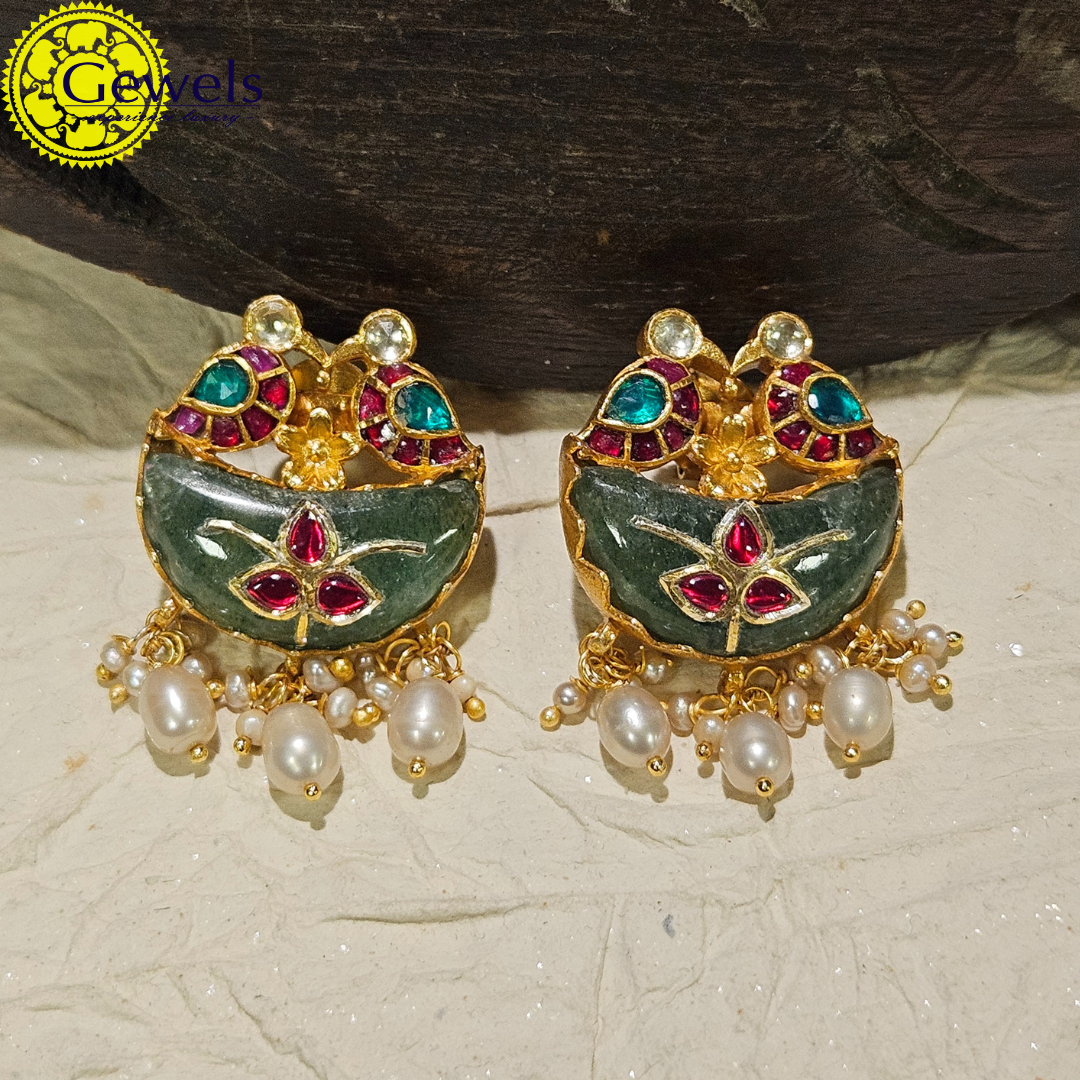 Gewels Vasundhara Panna Dangles