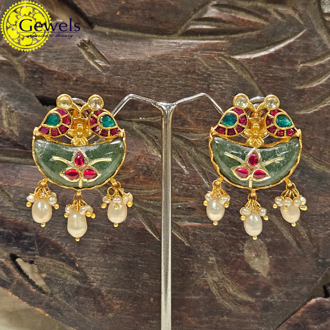 Gewels Vasundhara Panna Dangles