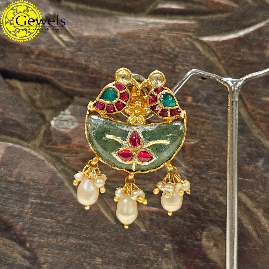 Gewels Vasundhara Panna Dangles