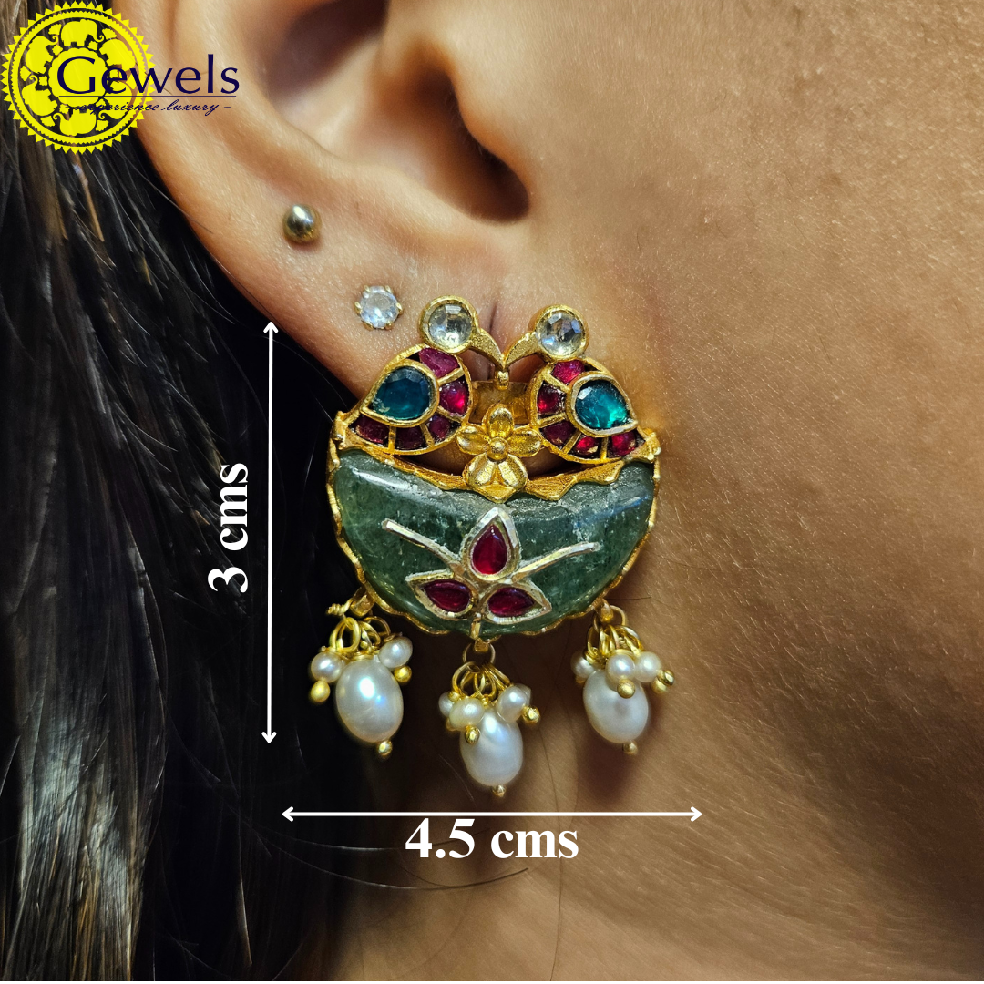 Gewels Vasundhara Panna Dangles