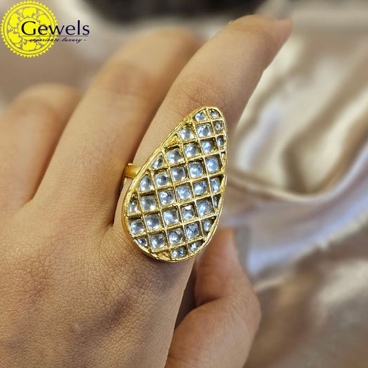 Gewels Kundan Ring