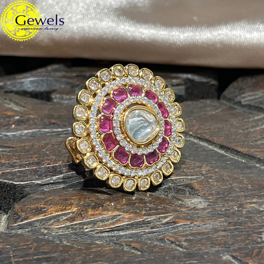 Gewels Polki Charming Ring