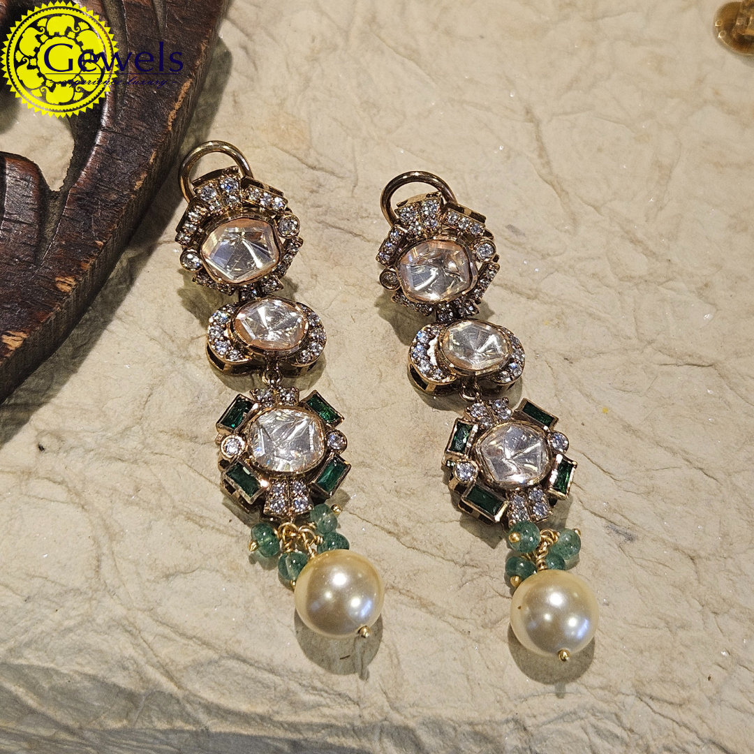 Gewels Hydrabadi Polki Choker Set