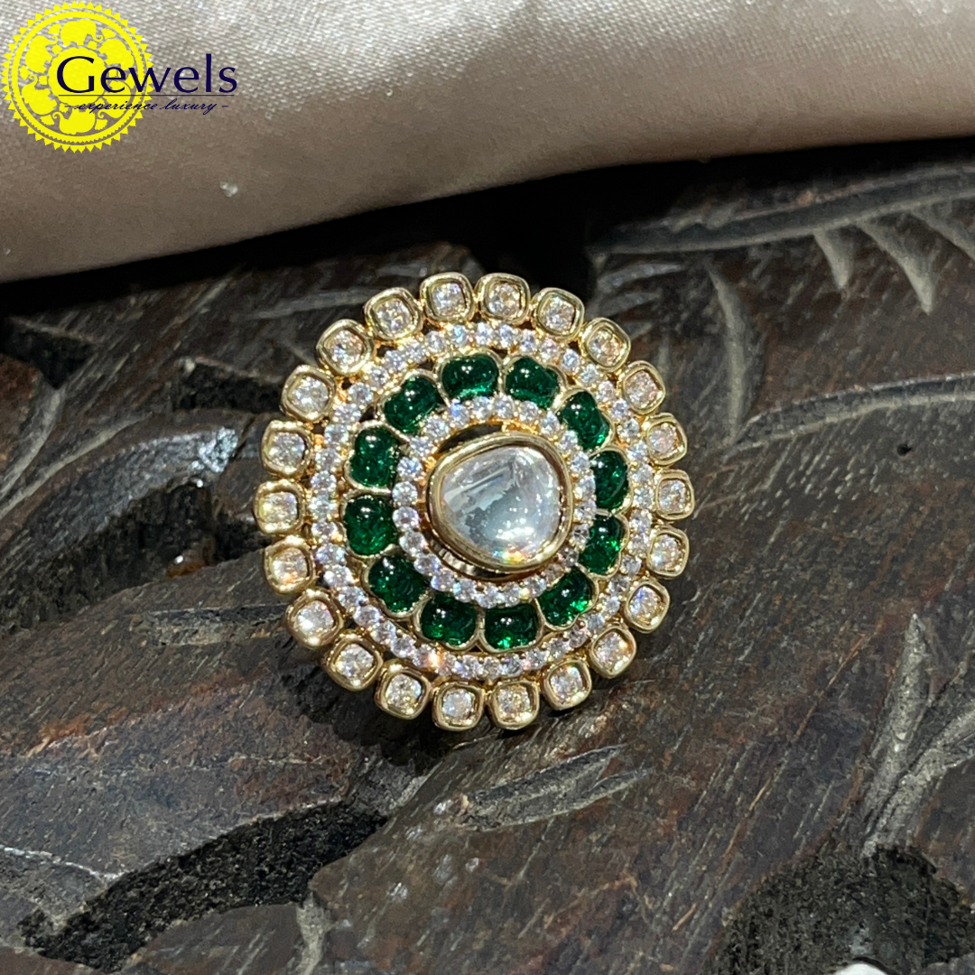 Gewels Polki Charming Ring