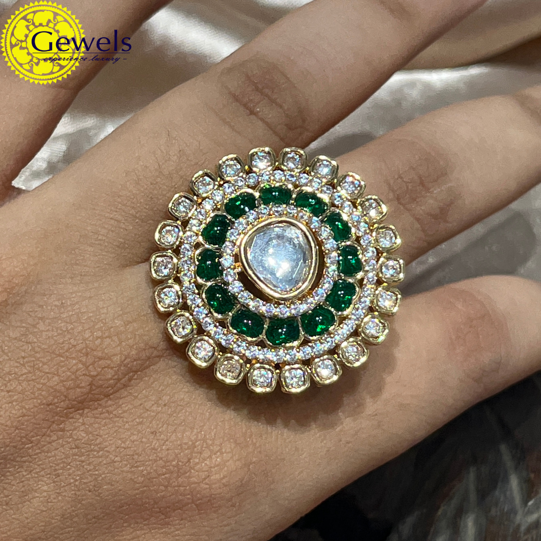 Gewels Polki Charming Ring