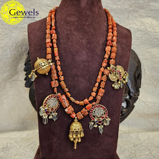 Gewels Coral Elaborate Necklace
