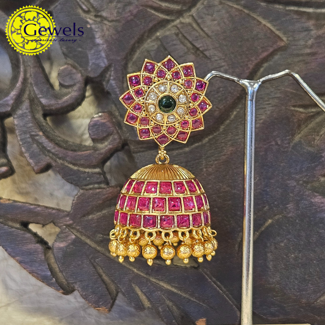 Gewels Rudrakshi jhumkas