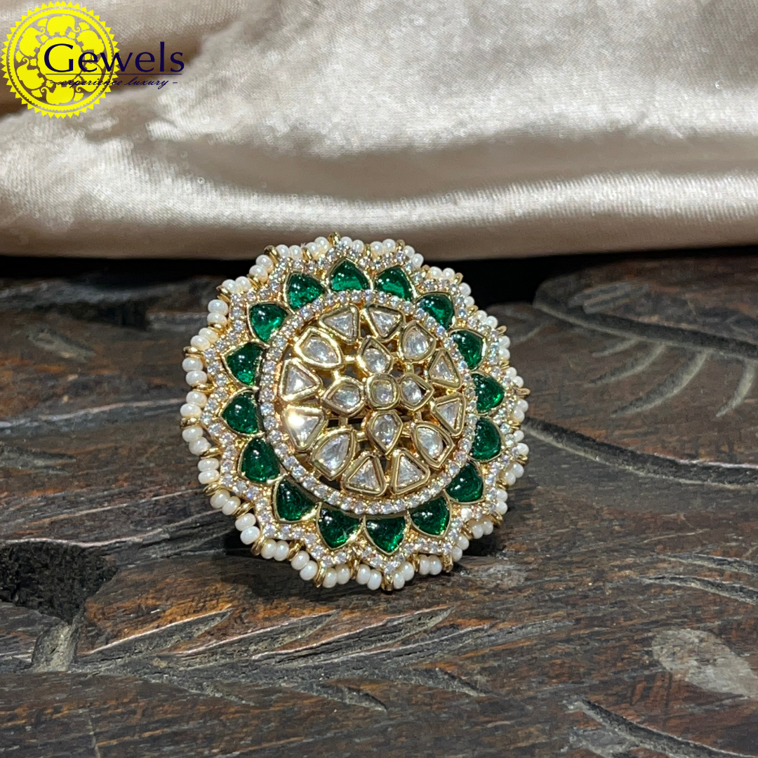 Gewels Kundan Ring