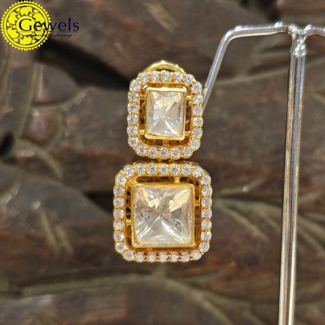 Gewels Celestial Diamond Polki  Earrings