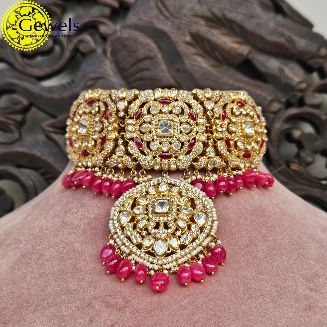 Gewels Gulabi Rani Choker