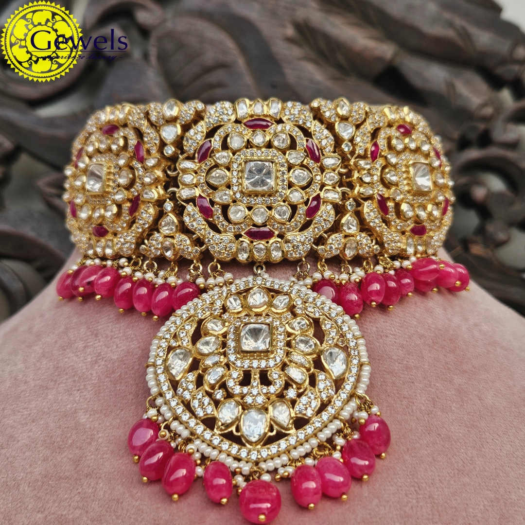 Gewels Gulabi Rani Choker